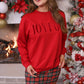 Joyful Velvet Patch Luxe Pullover