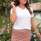 Mocha Mousse Polka Dot Skort