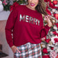 PREORDER- Merry Plaid Patch Luxe Pullover