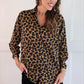 Nina Button Up Tunic- Leopard
