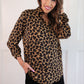 Nina Button Up Tunic- Leopard
