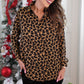 Nina Button Up Tunic- Leopard