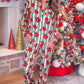 Plaid Poinsettia Ruffle Pajama Set