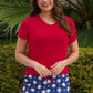 Jess Lea Basic Tee- Red