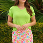 Jess Lea Basic Tee- Lime