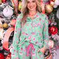 Decked in Ornaments Ruffle Pajama Set