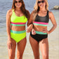 Shades of Summer Two Piece Swimsuit- Neon Lime