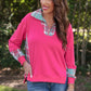 Juniper Plaid Pullover- Pink