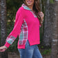Juniper Plaid Pullover- Pink