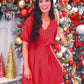 PREORDER- Tinsley Zipper Dress- Red