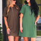 PREORDER- Ezra Textured Zipper Dress- Olive
