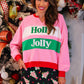PREORDER- Holly Jolly Color Block Pullover