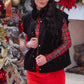 PREORDER- Velvet Quilted Vest- Black