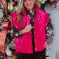 PREORDER- Velvet Quilted Vest- Pink