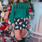 PREORDER- Fa La La Velvet Patch Luxe Pullover