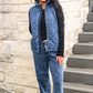 PREORDER- Refined Denim Wide Leg Pants- Light Wash