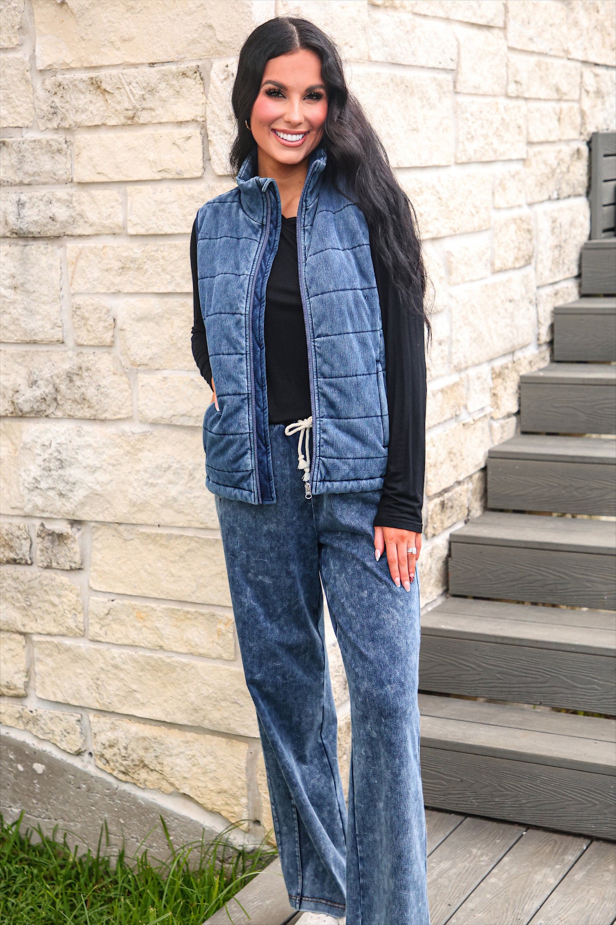 PREORDER- Refined Denim Puffer Vest