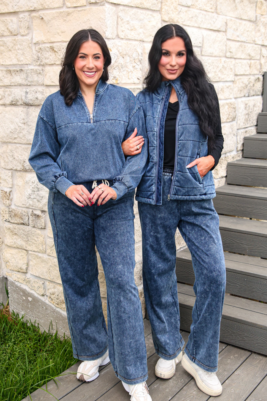 PREORDER- Refined Denim Wide Leg Pants- Light Wash