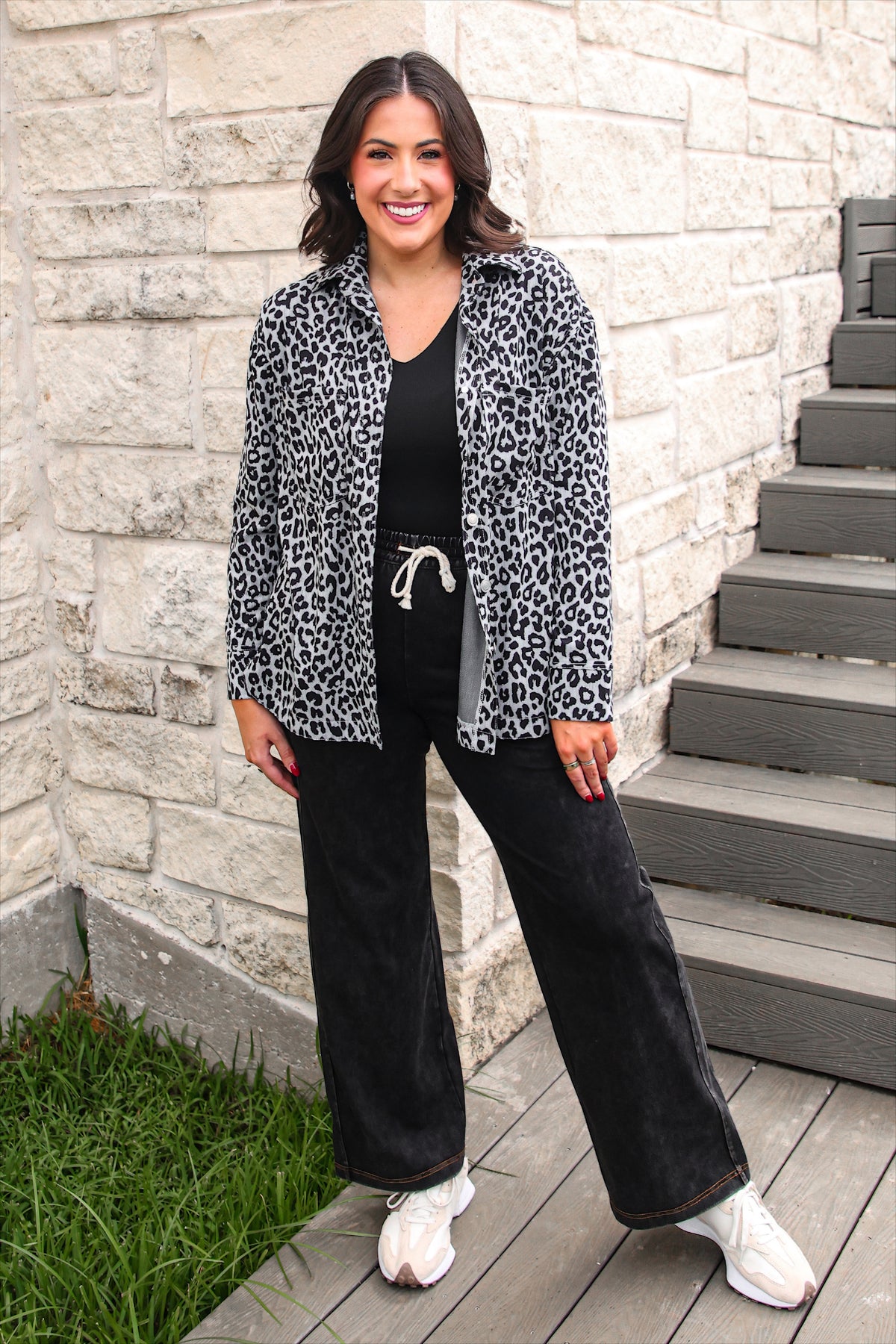 PREORDER- Refined Denim Leopard Shacket