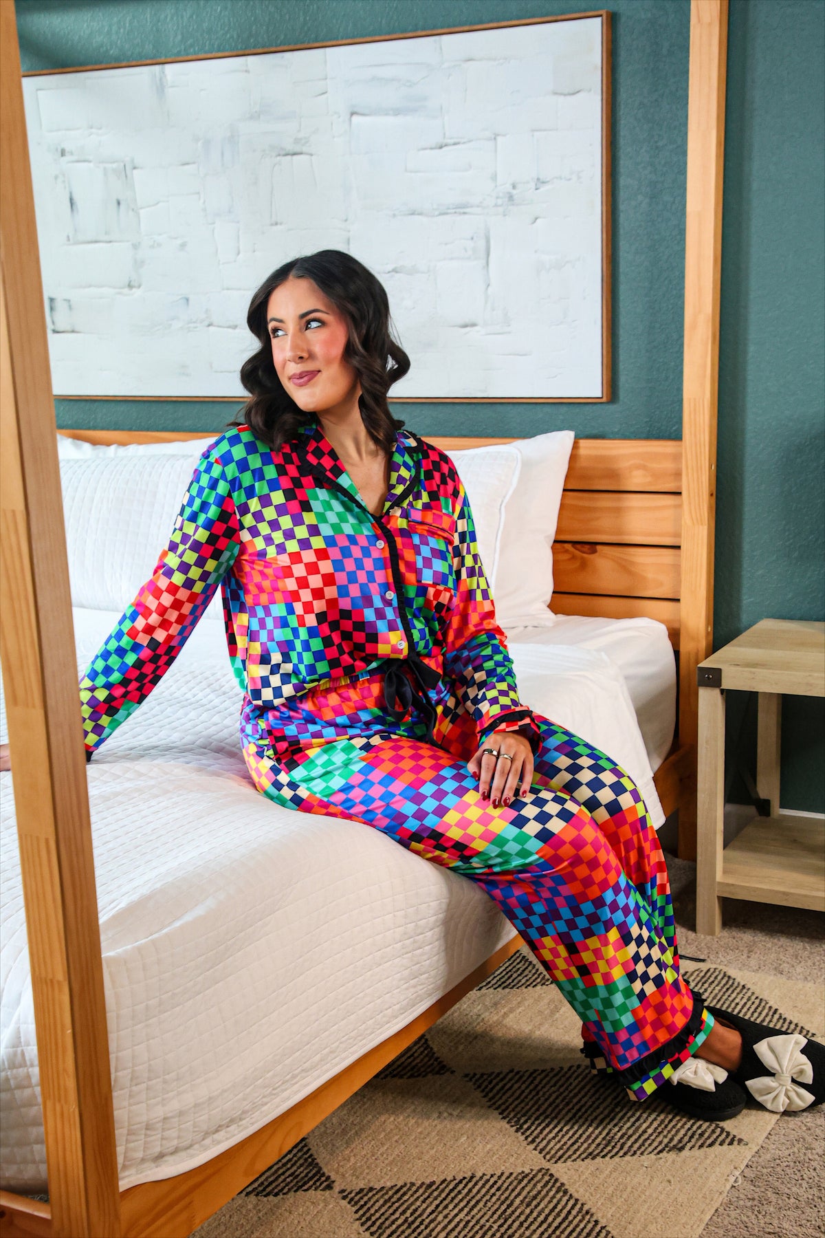PREORDER- Check Me Out Ruffle Pajama Set