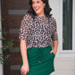 Emma Mesh Tee- Safari Chic