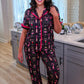 PREORDER- Bows & Bubbly After Dark Ruffle Pajama Set