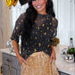 PREORDER- Chasing Stars Mesh Top- Black