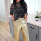 PREORDER- Bring the Sparkle Sequin Pants- Gold