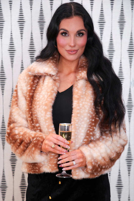 PREORDER- Oh Deer Faux Fur Jacket