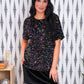 PREORDER- Multi Color Velvet Sequin Tee