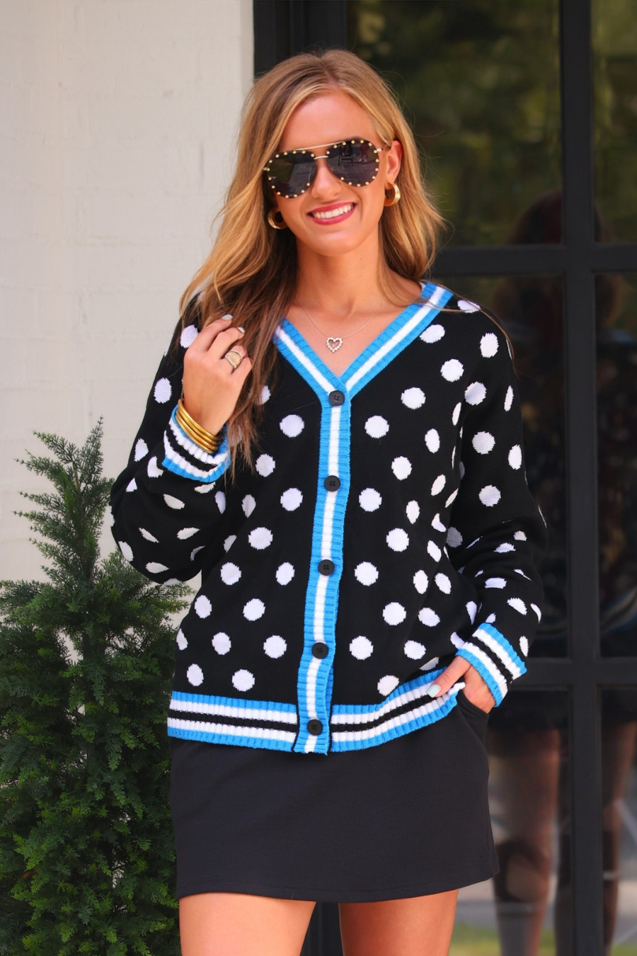PREORDER- Polka Dot Knit Cardigan