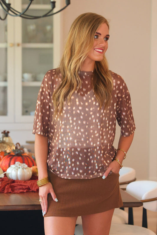 PREORDER- Emma Mesh Tee- Oh Deer