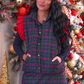 PREORDER- Navy Christmas Plaid Puffer Vest