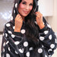 Cozy Blanket Hoodie- After Dark Polka Dot
