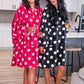 Cozy Blanket Hoodie- After Dark Polka Dot