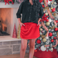PREORDER- Prim Button Up Velvet Top- Black