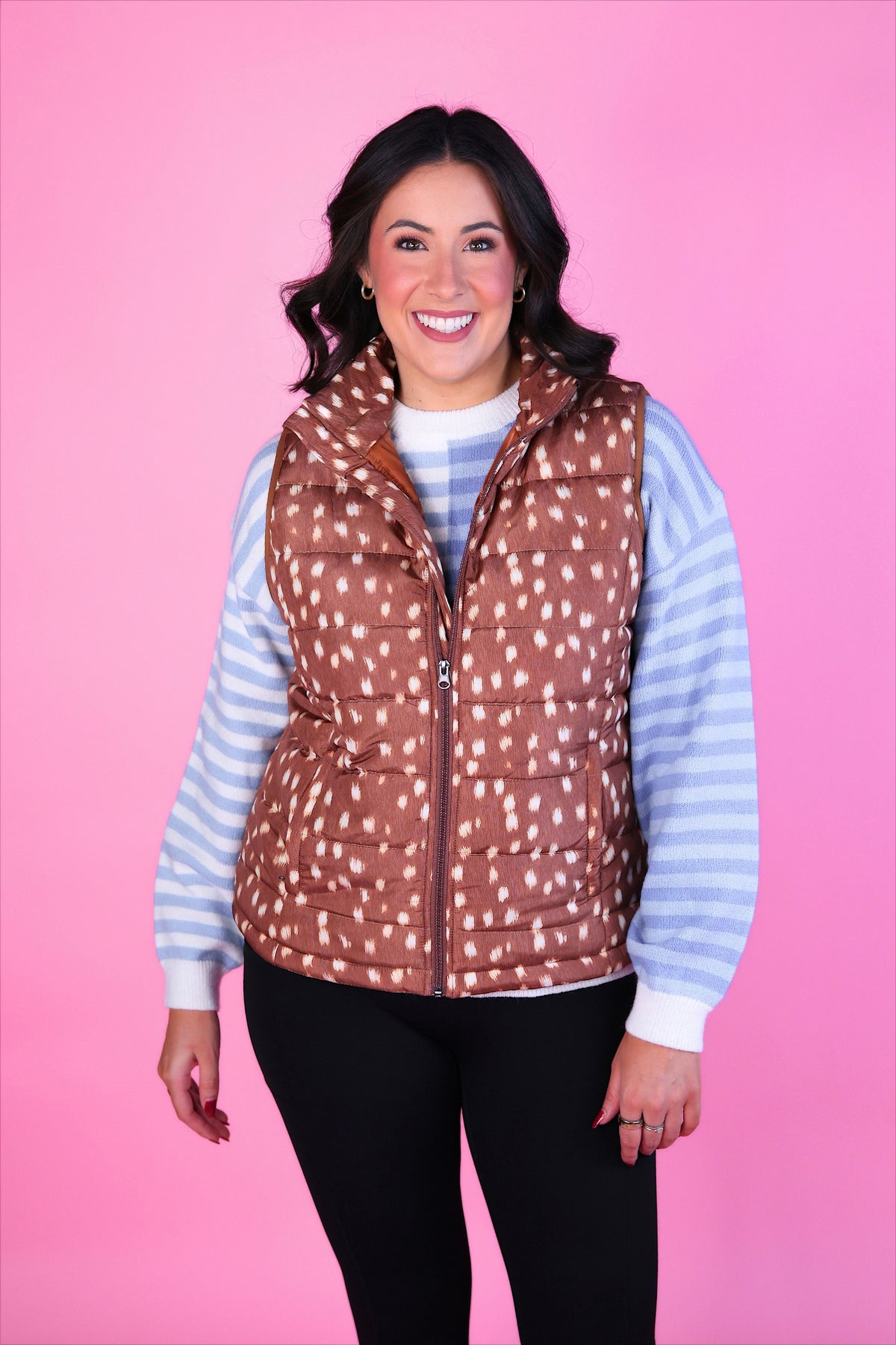 PREORDER- Delilah Puffer Vest- Oh Deer