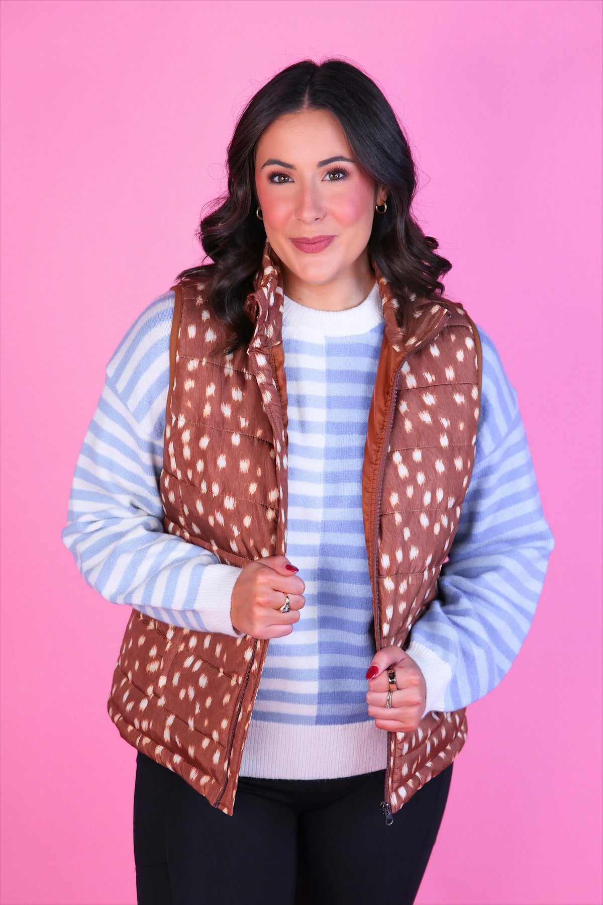 PREORDER- Delilah Puffer Vest- Oh Deer