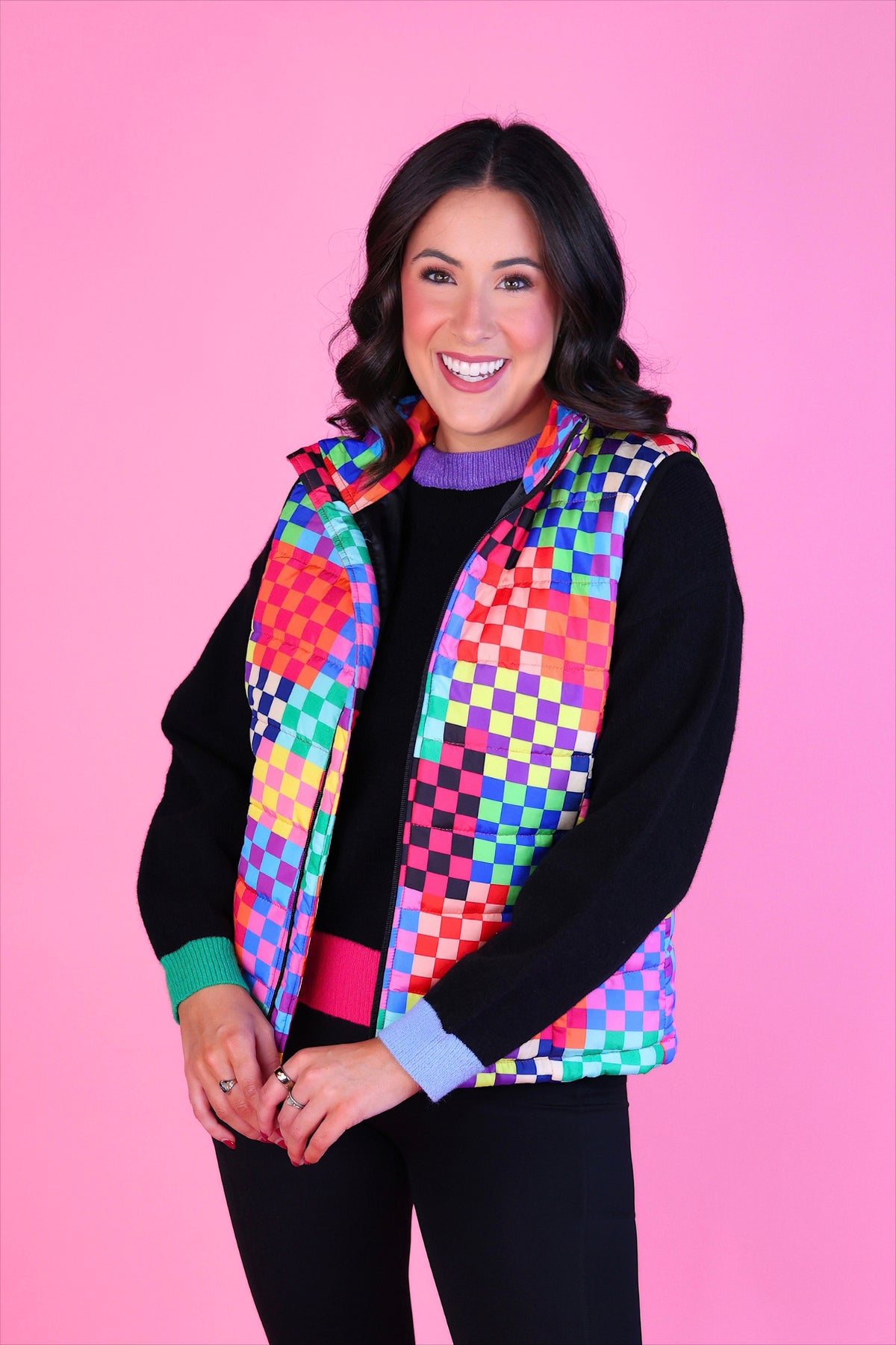 PREORDER- Delilah Puffer Vest- Check Me Out