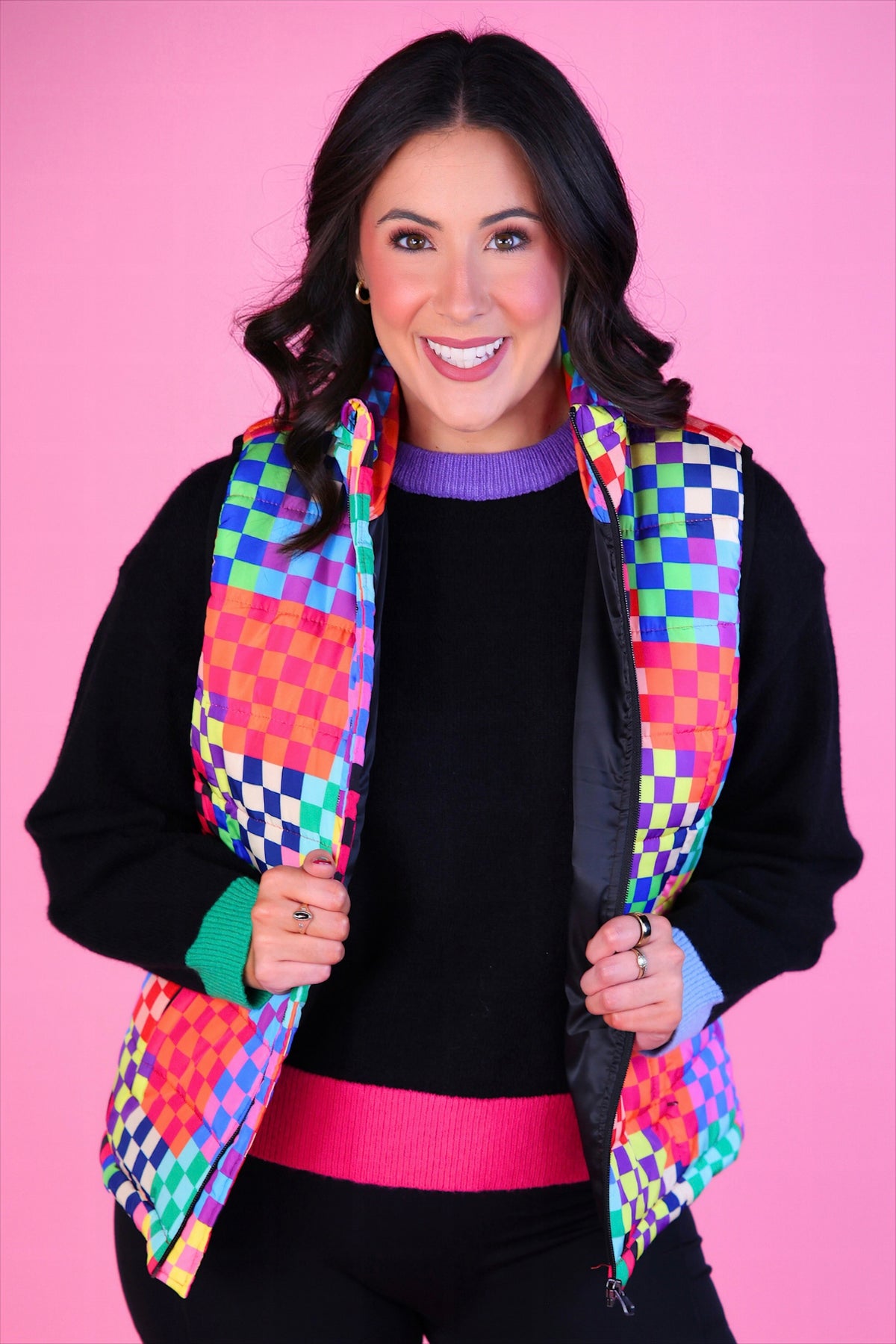 PREORDER- Delilah Puffer Vest- Check Me Out