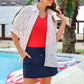 Sutton Button Up Top- Patriotic Stars