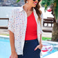 Sutton Button Up Top- Patriotic Stars
