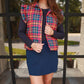 Patterned In Plaid Puffer Vest