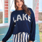 Striped Nova Denim Skirt- Navy