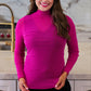 Keigan Mesh Top- Magenta Glitter