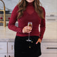Keigan Mesh Top- Maroon Glitter