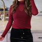 Keigan Mesh Top- Maroon Glitter