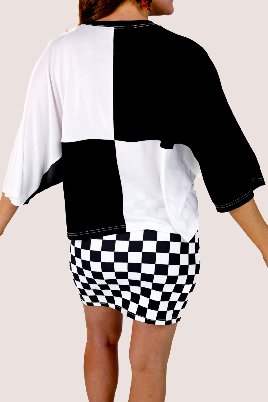 Huddle Up Color Block Top- Black