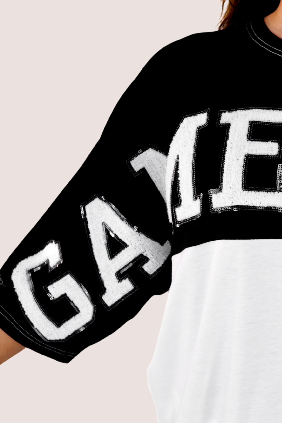 Huddle Up Color Block Top- Black