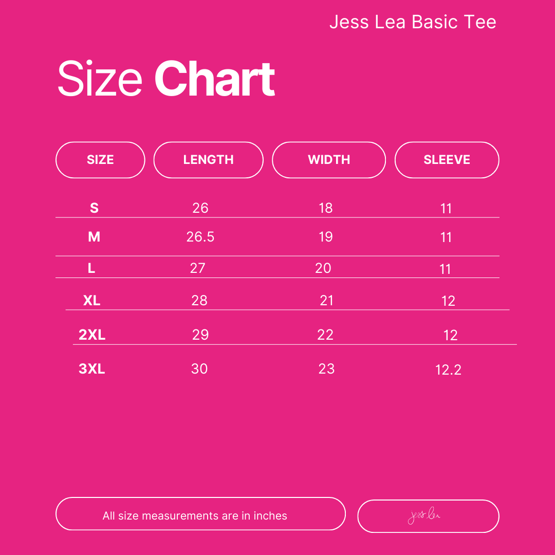PREORDER- Jess Lea Basic Tee- Black
